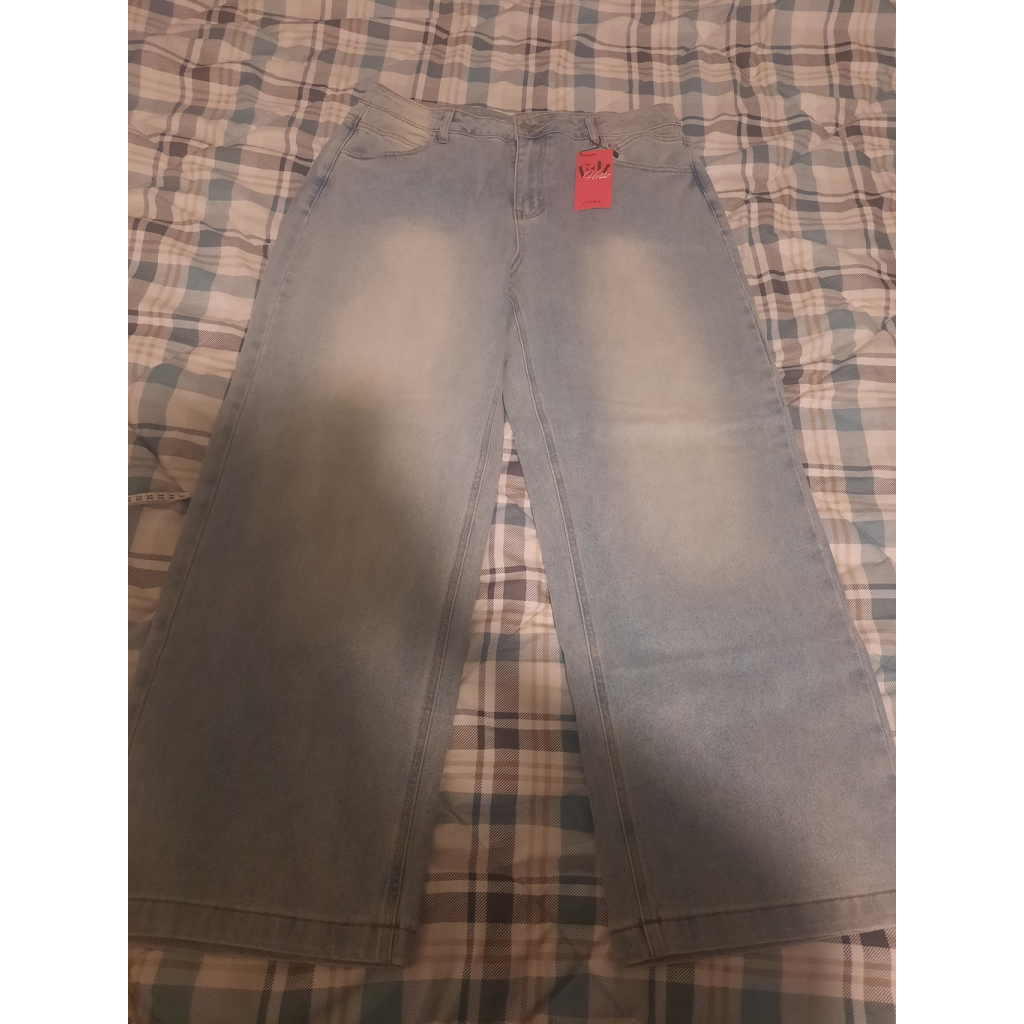 Women's Emmioi Light Blue Wide Leg Jeans Xl